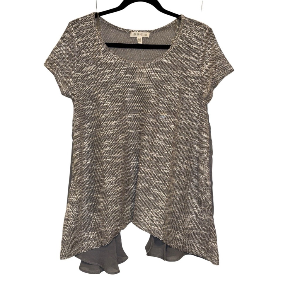 Aeropostale Women Top Gray Large